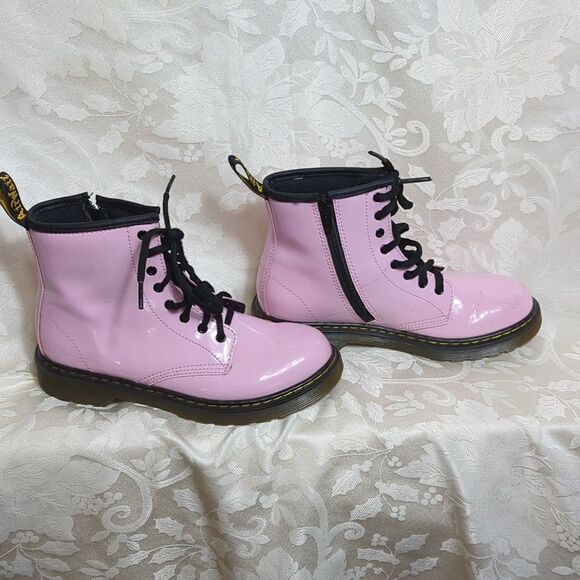 Dr. Martens Pink Combat Boots - Picture 6 of 10